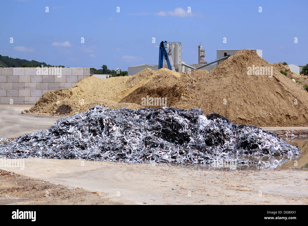 plant ecological and environmental recycling of metals such as iron and aluminum Stock Photo