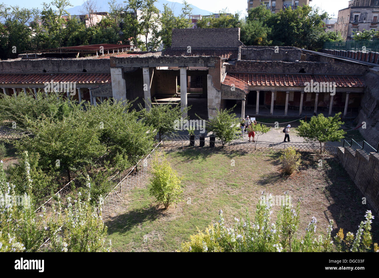 Ruins of Oplontis near Herculaneum and Pompeii Italy Stock Photo