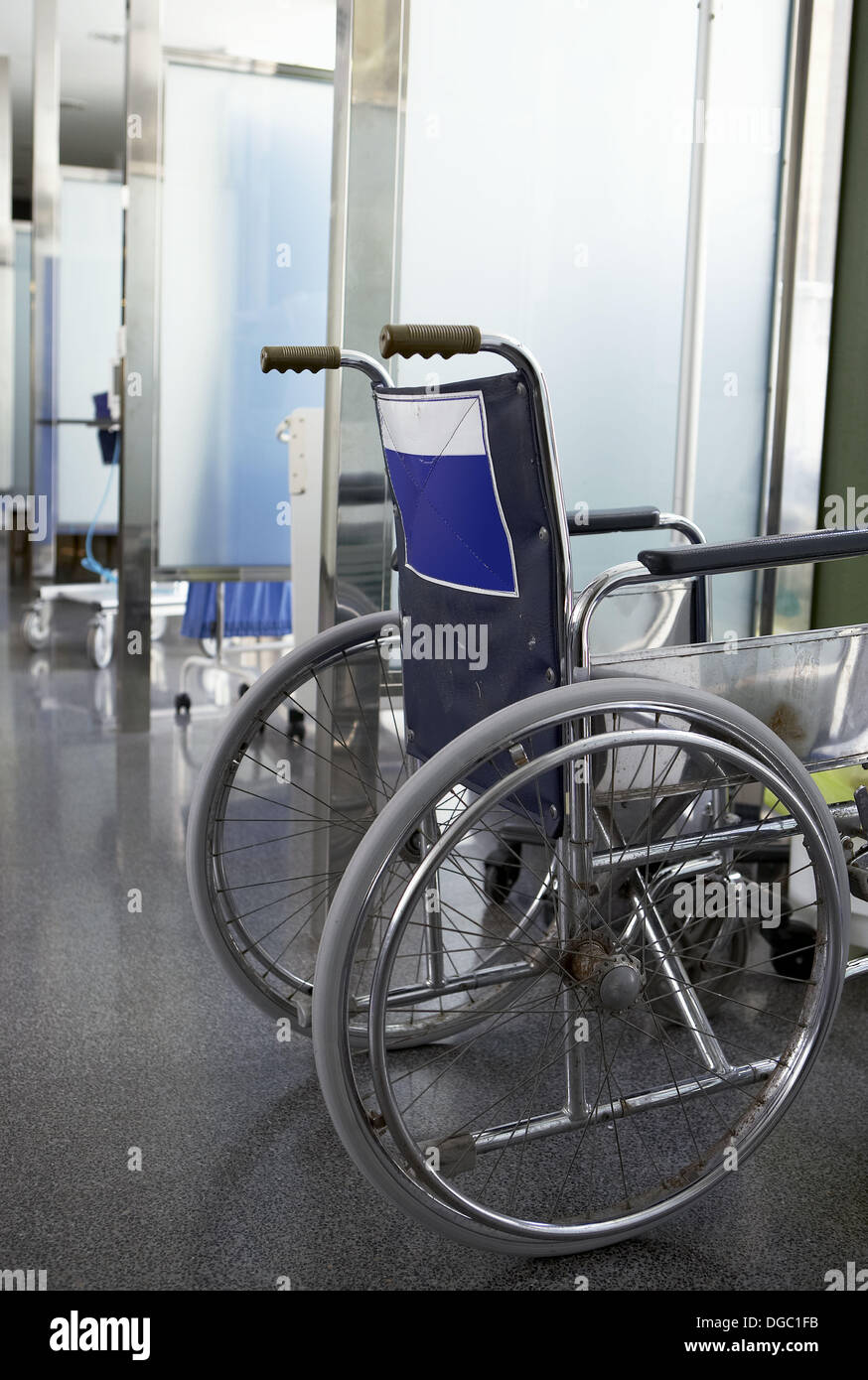 Wheelchair in emergency area Stock Photo Alamy