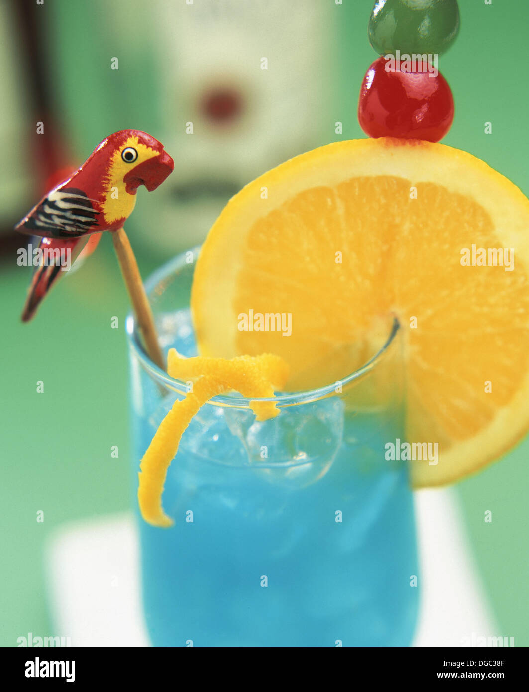 Cocktail: Blue Lady Stock Photo - Alamy