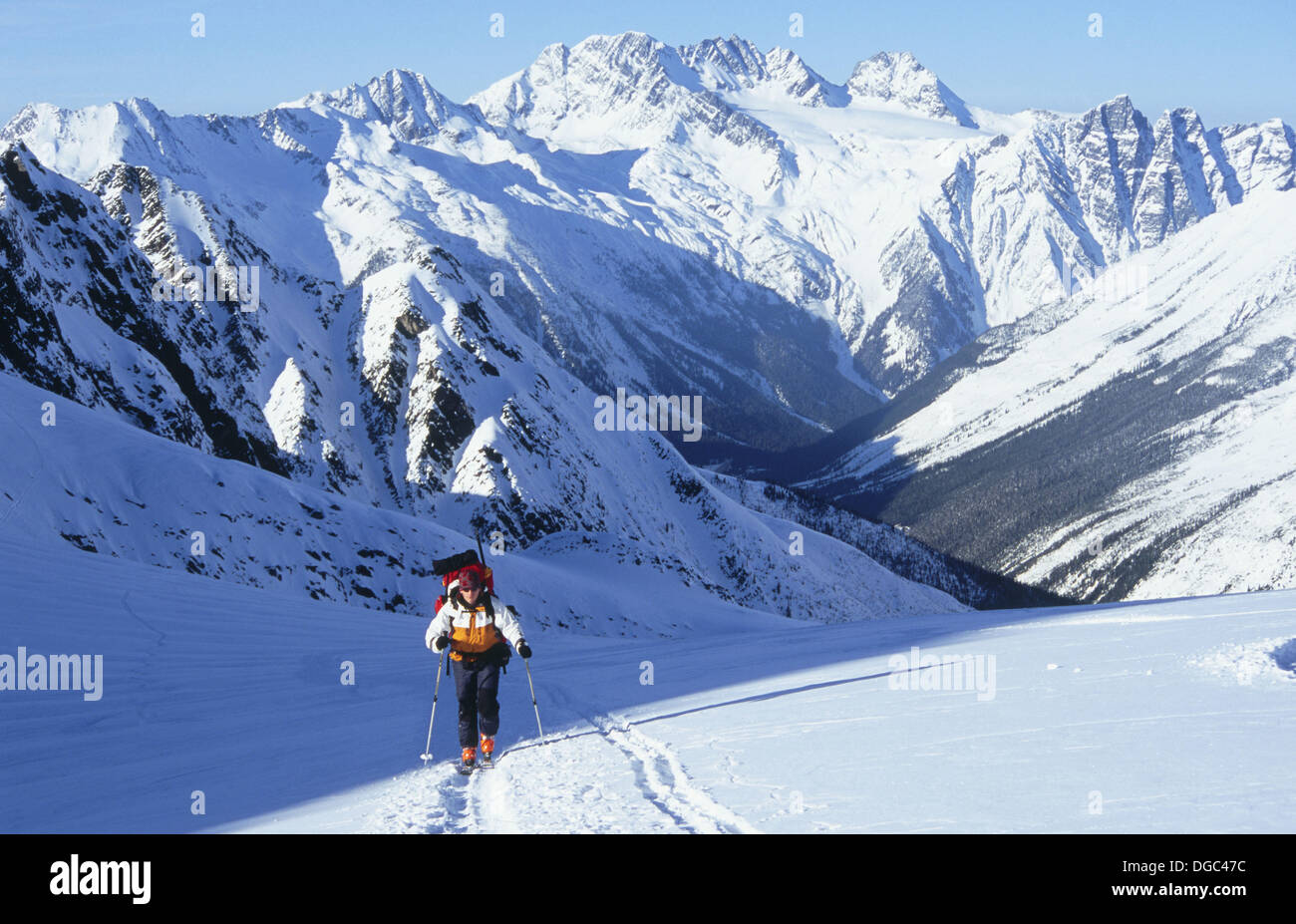 Alpine touring. Selkirk Mountains. Canada Stock Photo Alamy