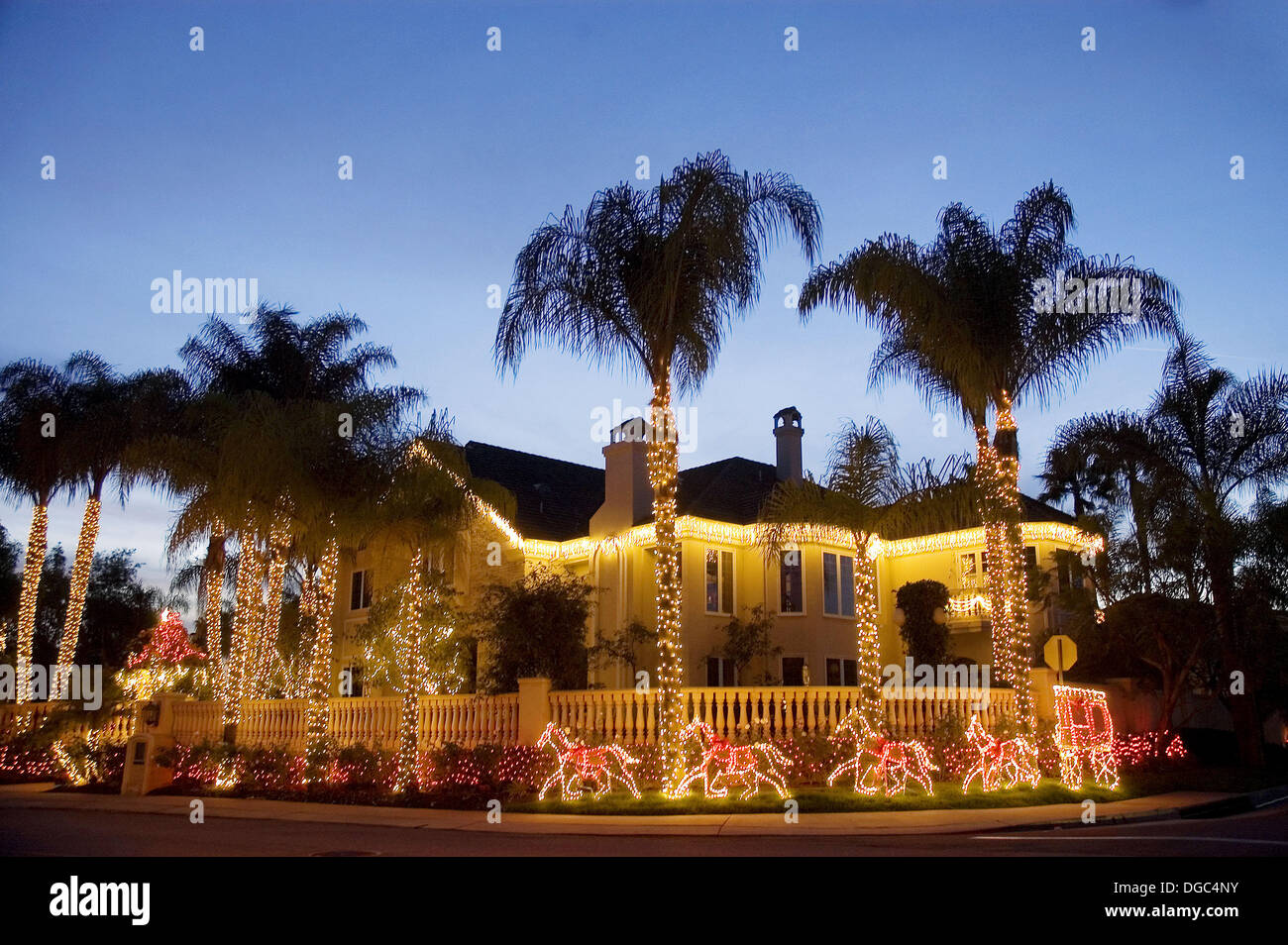 Home Christmas Decorations Nellie Gail Orange County Southern California Stock Photo Alamy