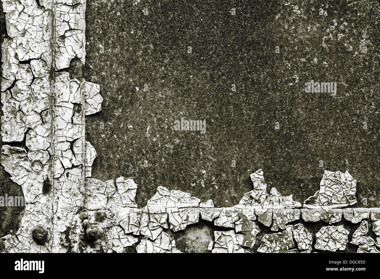 old abstract background from the cracked paint on rusty iron Stock Photo