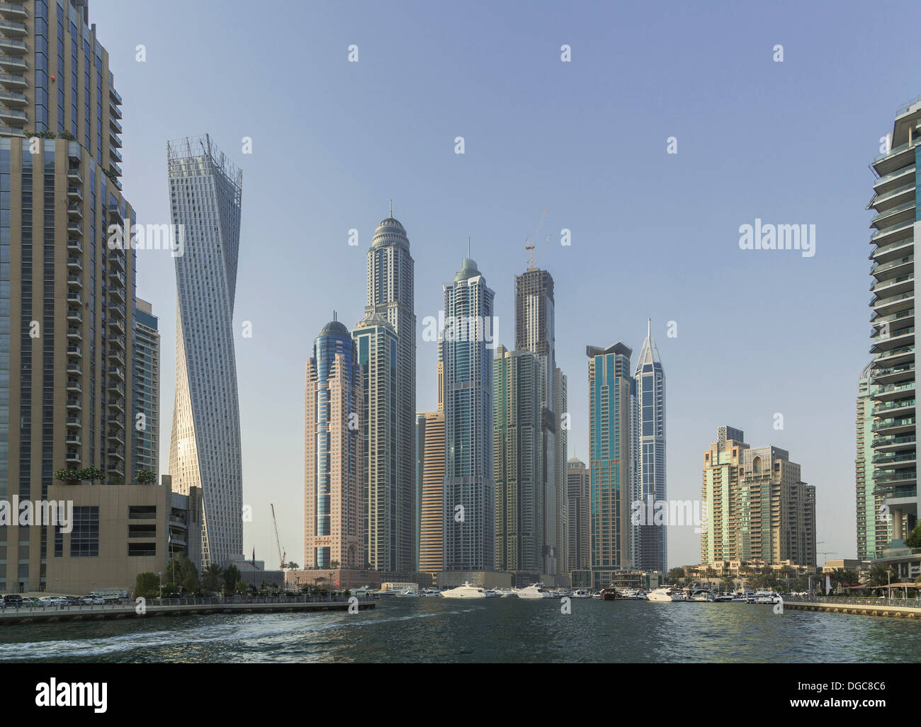 Skyscrapers in Dubai marina, Dubai, United Arab Emirates Stock Photo