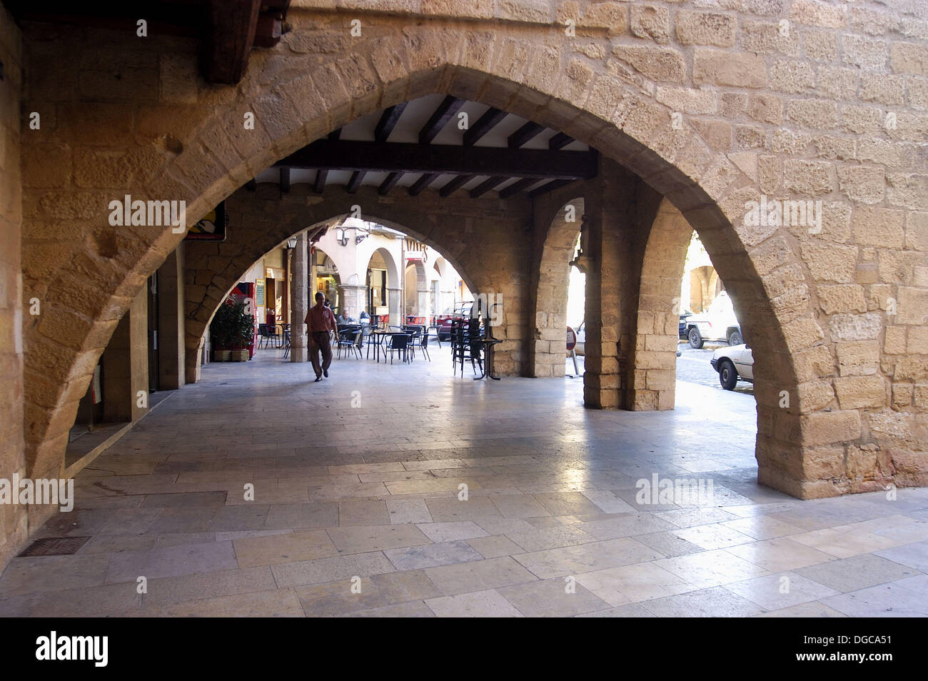 Plaza Mayor. Montblanc. Tarragona. Catalunya. Spain Stock Photo Alamy