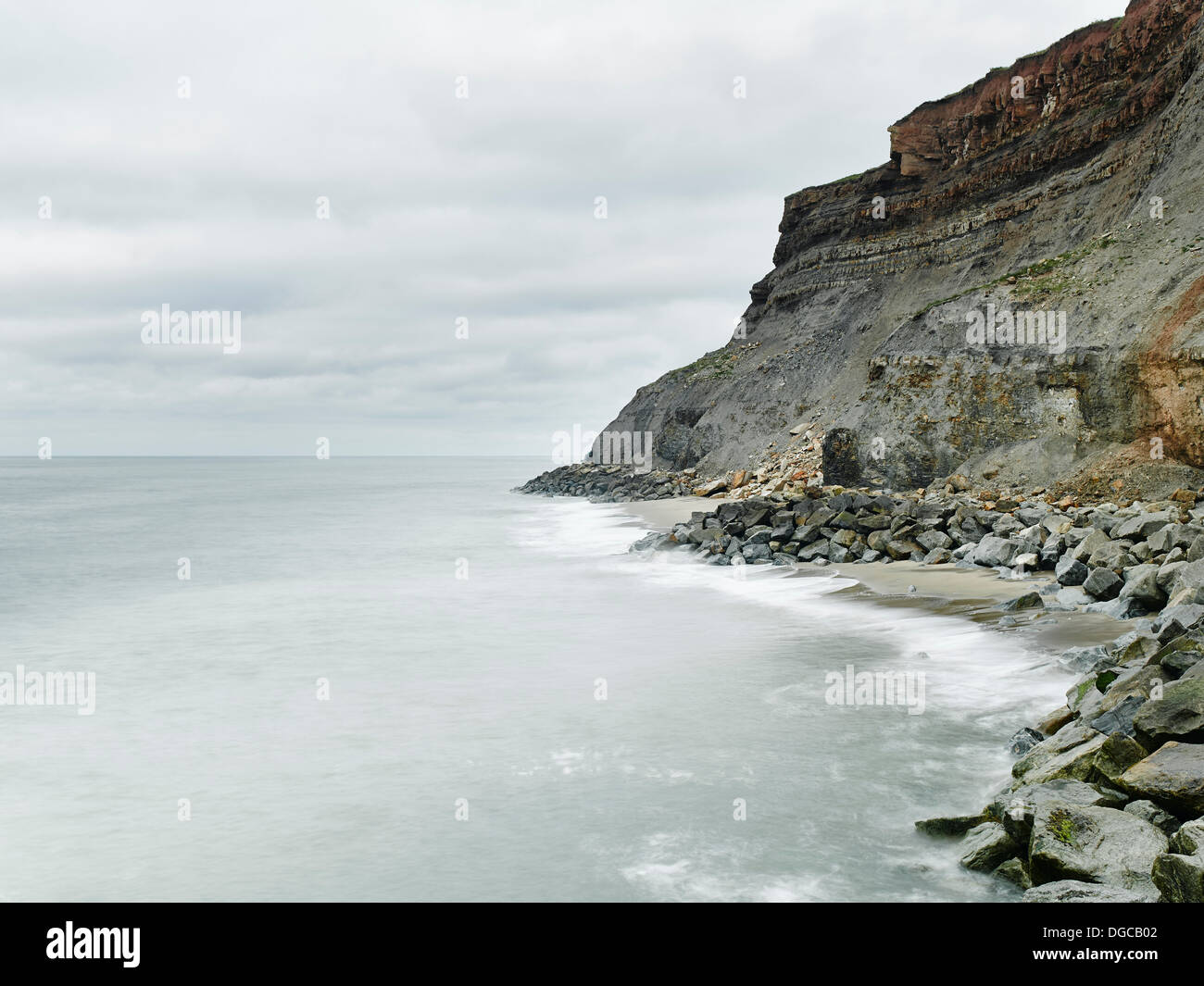 Rugged coastline of Whitby, England Stock Photo