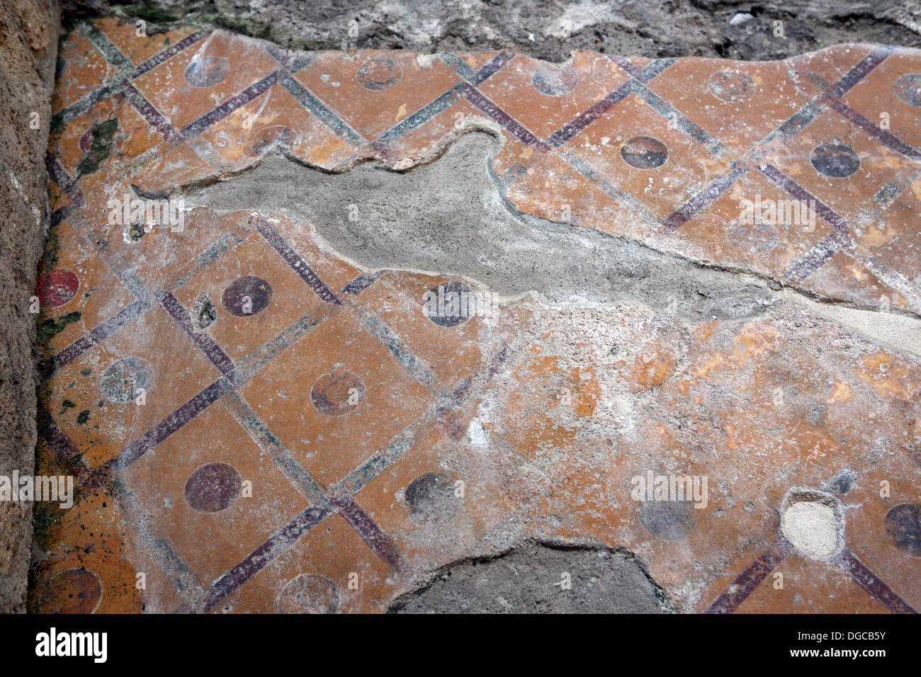 Ruins of Oplontis near Herculaneum and Pompeii Italy Stock Photo