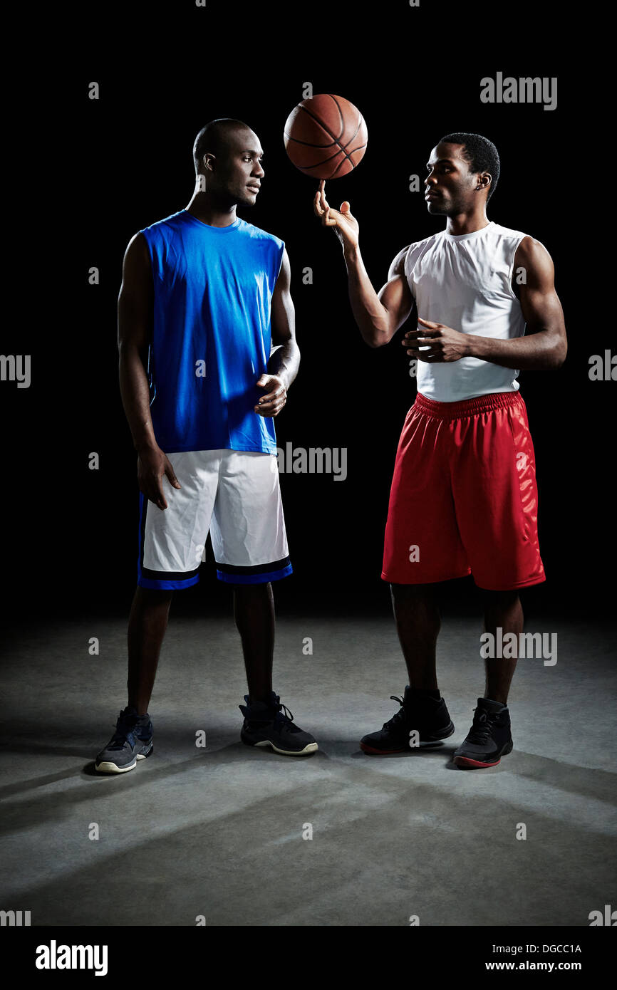 Two basketball players Stock Photo - Alamy