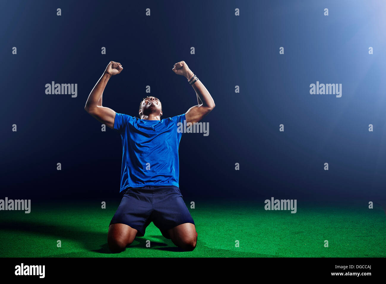 Kneeling Soccer Player Stock Photos & Kneeling Soccer Player Stock