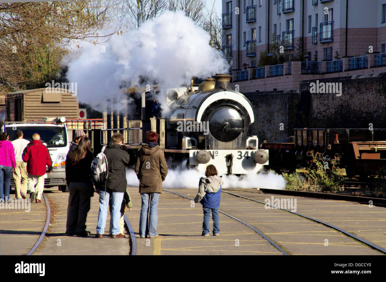 England, Avon, Bristol docks area, steam engine Stock Photo Alamy