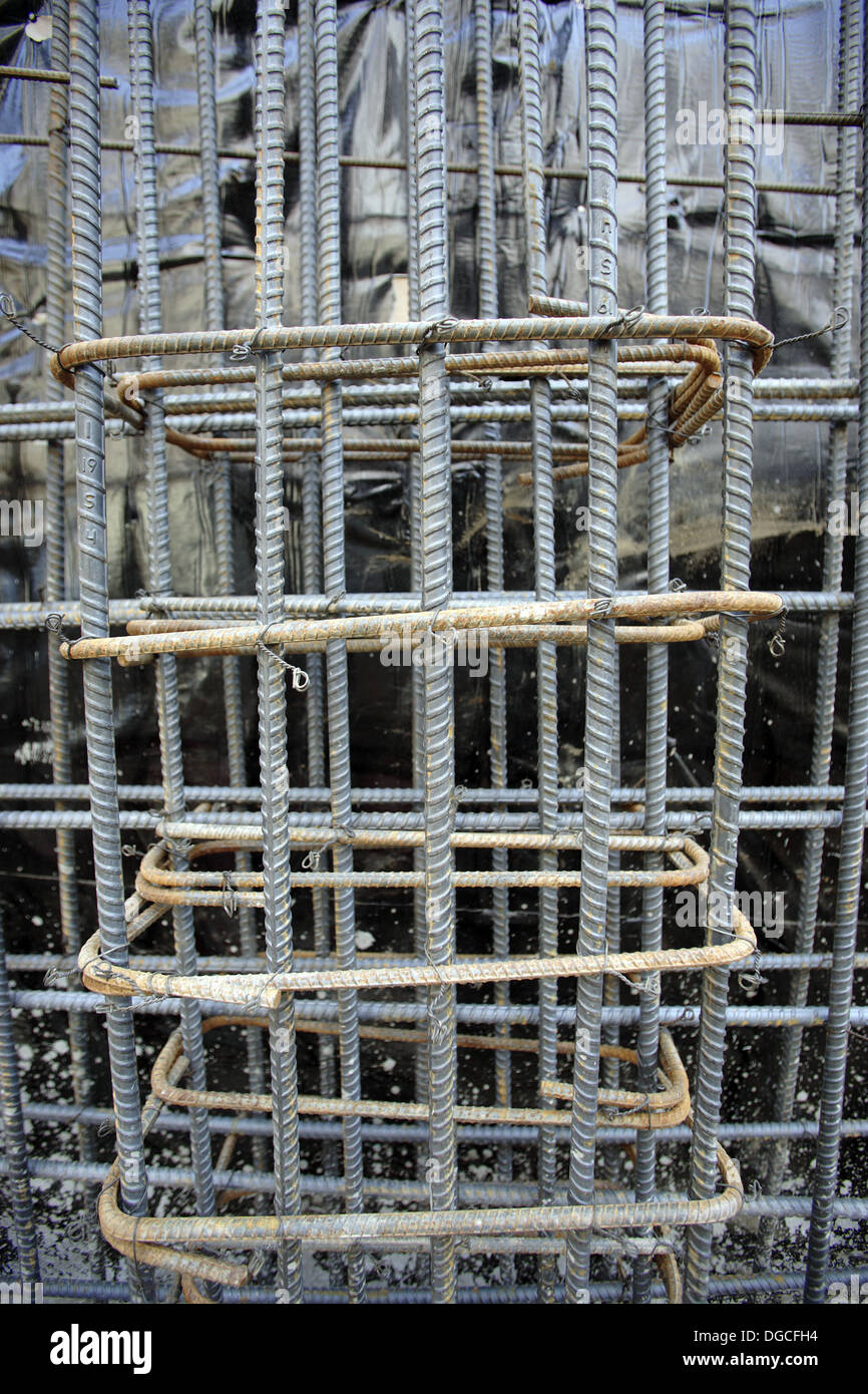 Construction steel rebar tied together for column Stock Photo Alamy