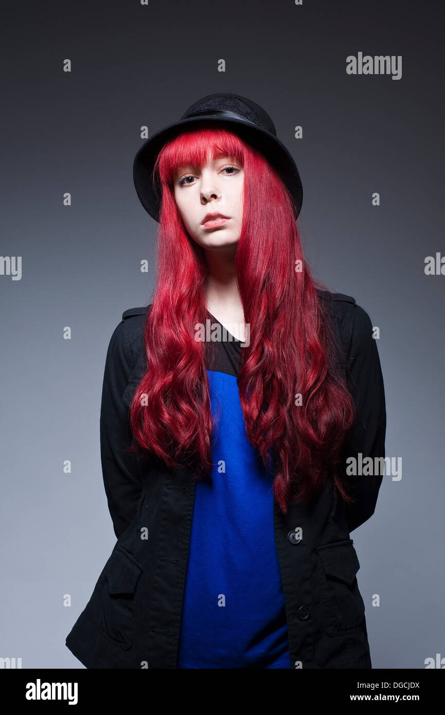 Young woman red hair casual hi-res stock photography and images - Alamy