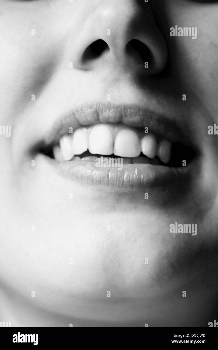 Woman´s nose and mouth Stock Photo - Alamy