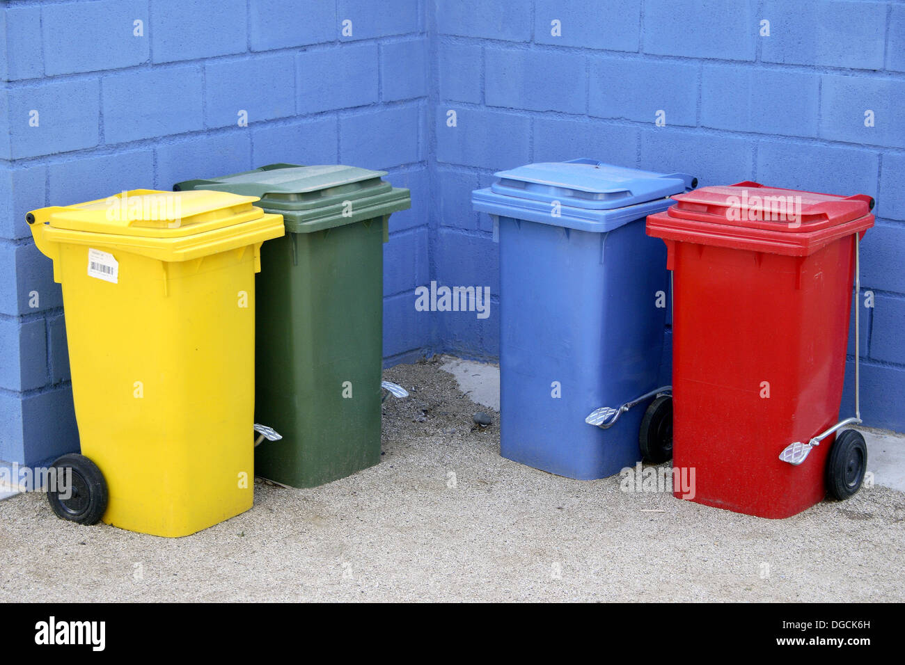 Recycling containers, Barcelona. Catalonia, Spain Stock Photo Alamy