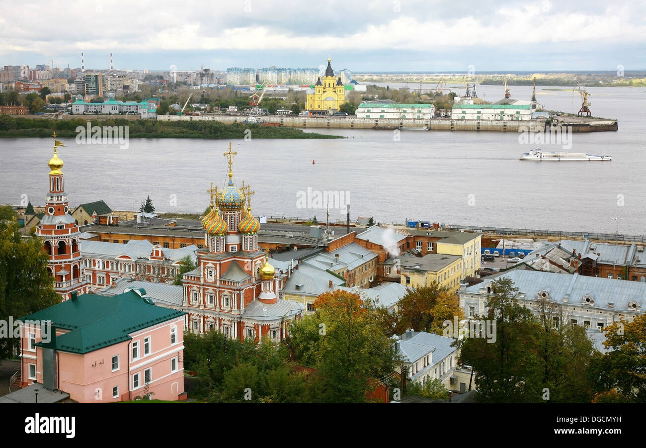 September view of colorful autumn Nizhny Novgorod Russia Stock Photo ...