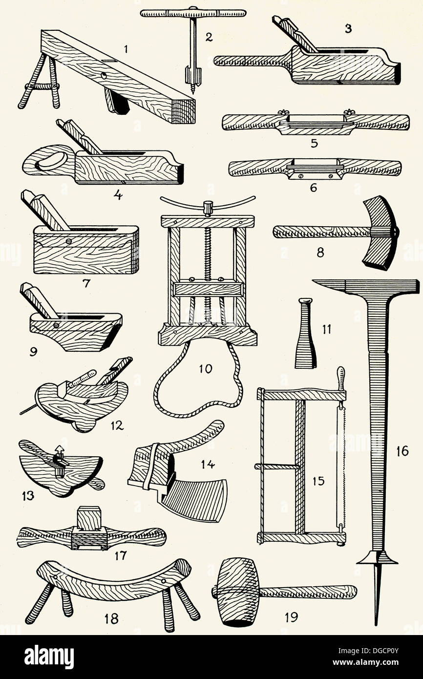 Old cooperage tools Stock Photo - Alamy
