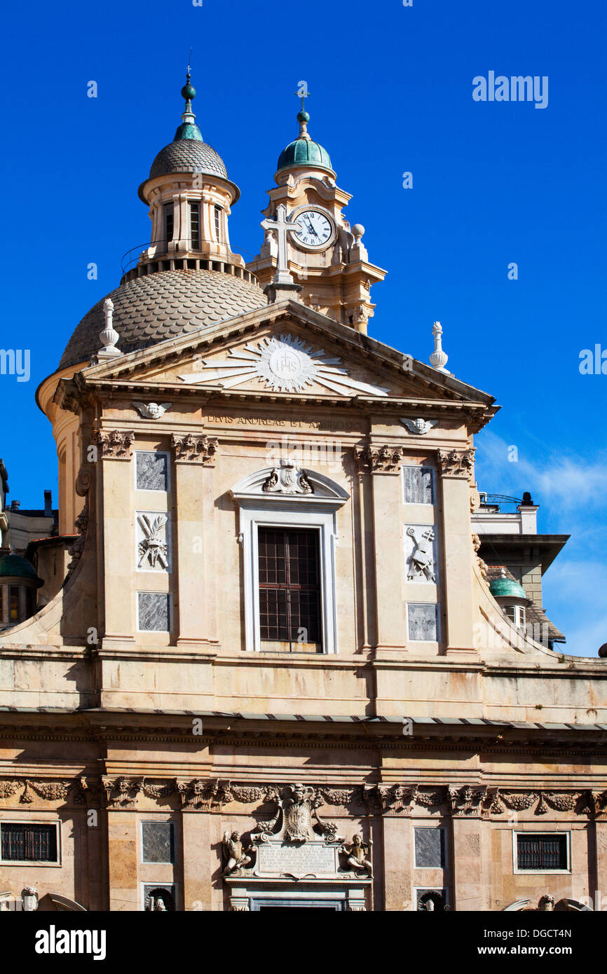 Il Gesu Church in the Old Town Genoa Liguria Italy Stock Photo Alamy