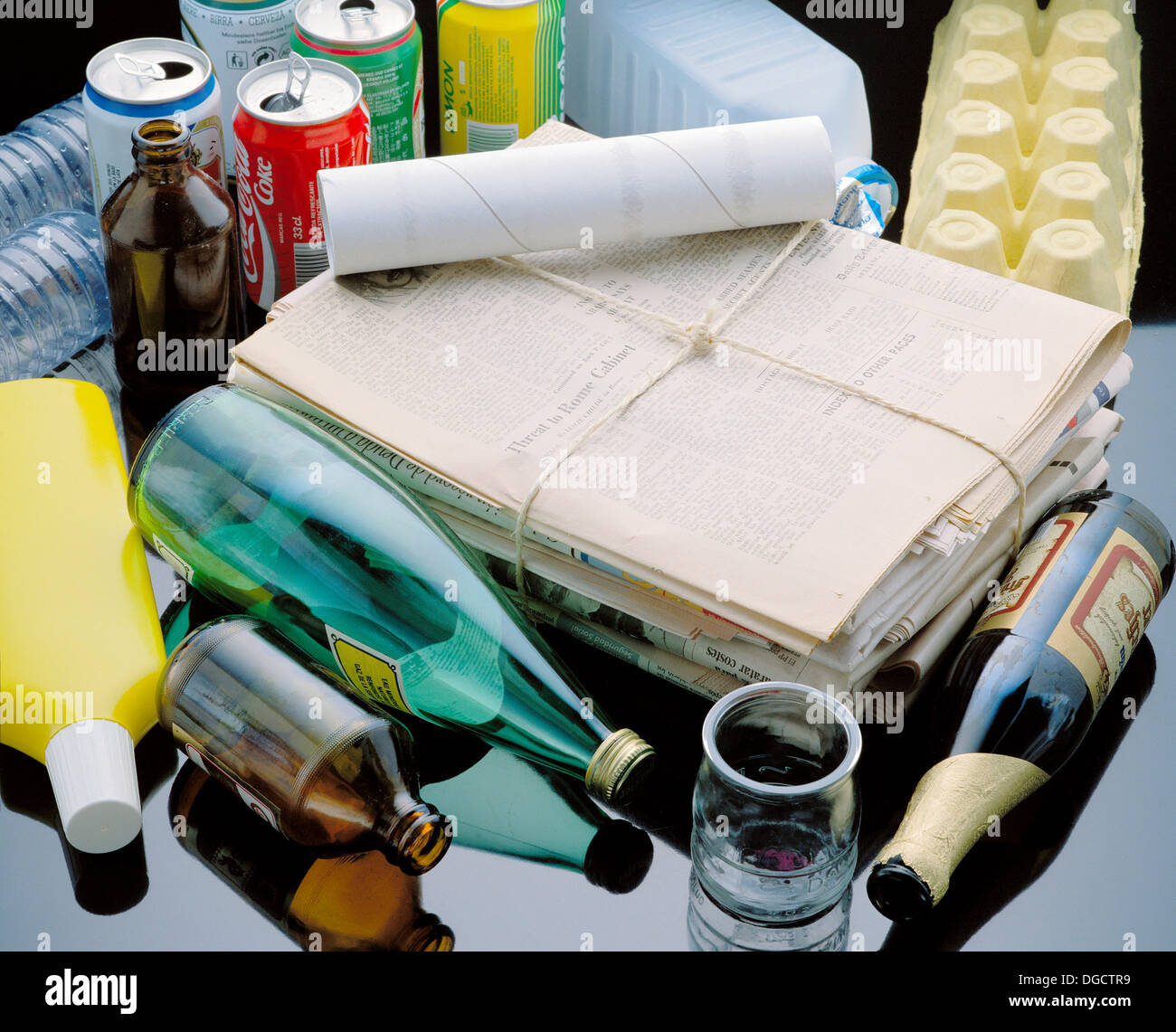 Domestic waste recycling Stock Photo Alamy