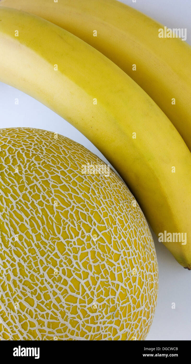 French melon and bananas Stock Photo Alamy