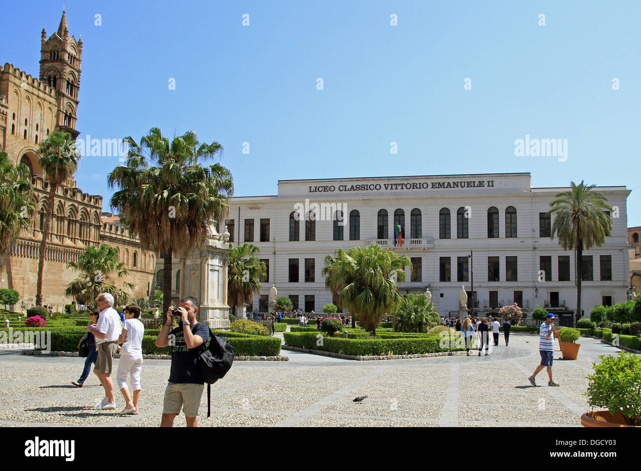 The Liceo Vittorio Emanuele II school, Palermo, Sicily. Stock Photo