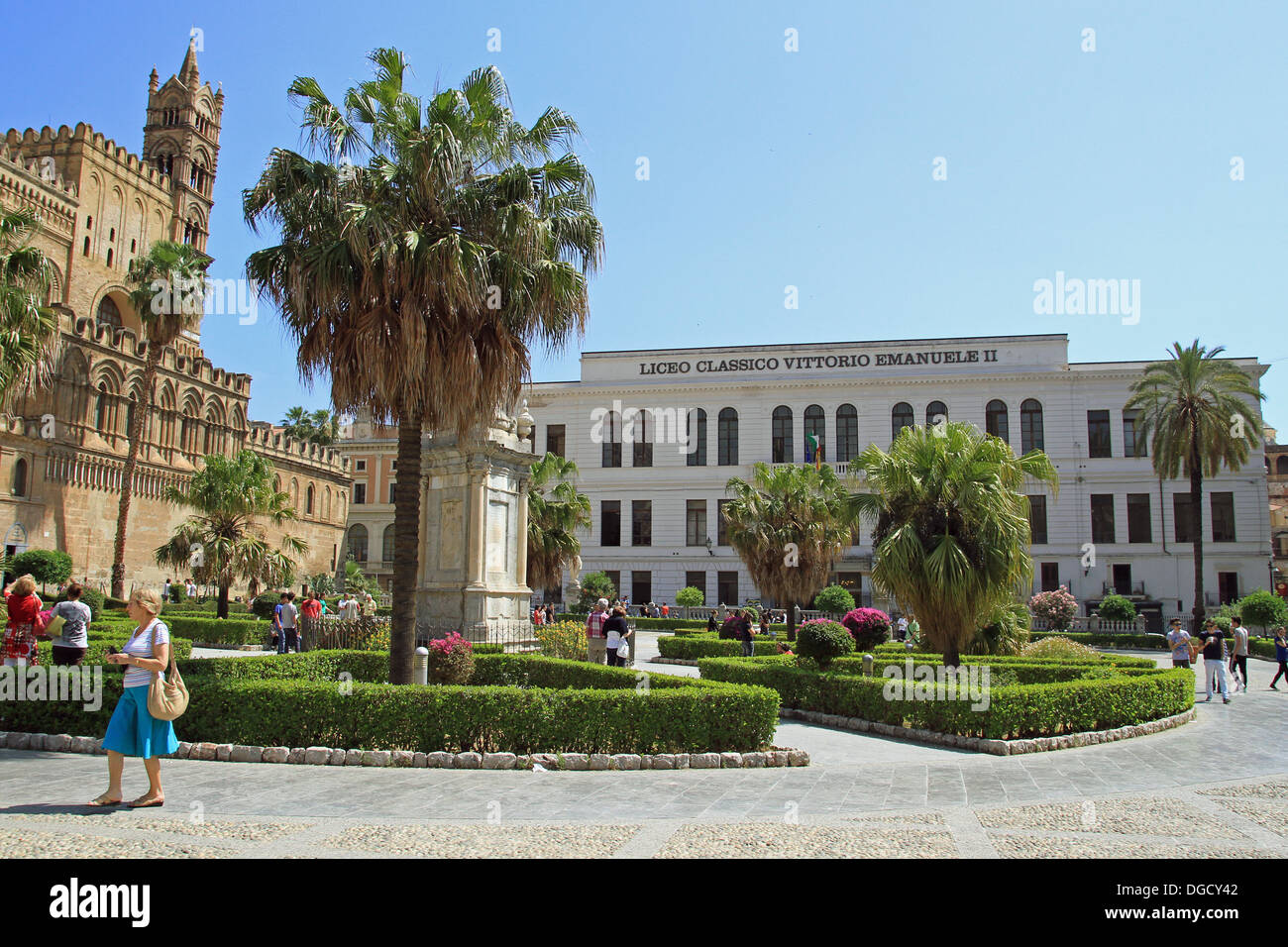 The Liceo Vittorio Emanuele II school, Palermo, Sicily. Stock Photo