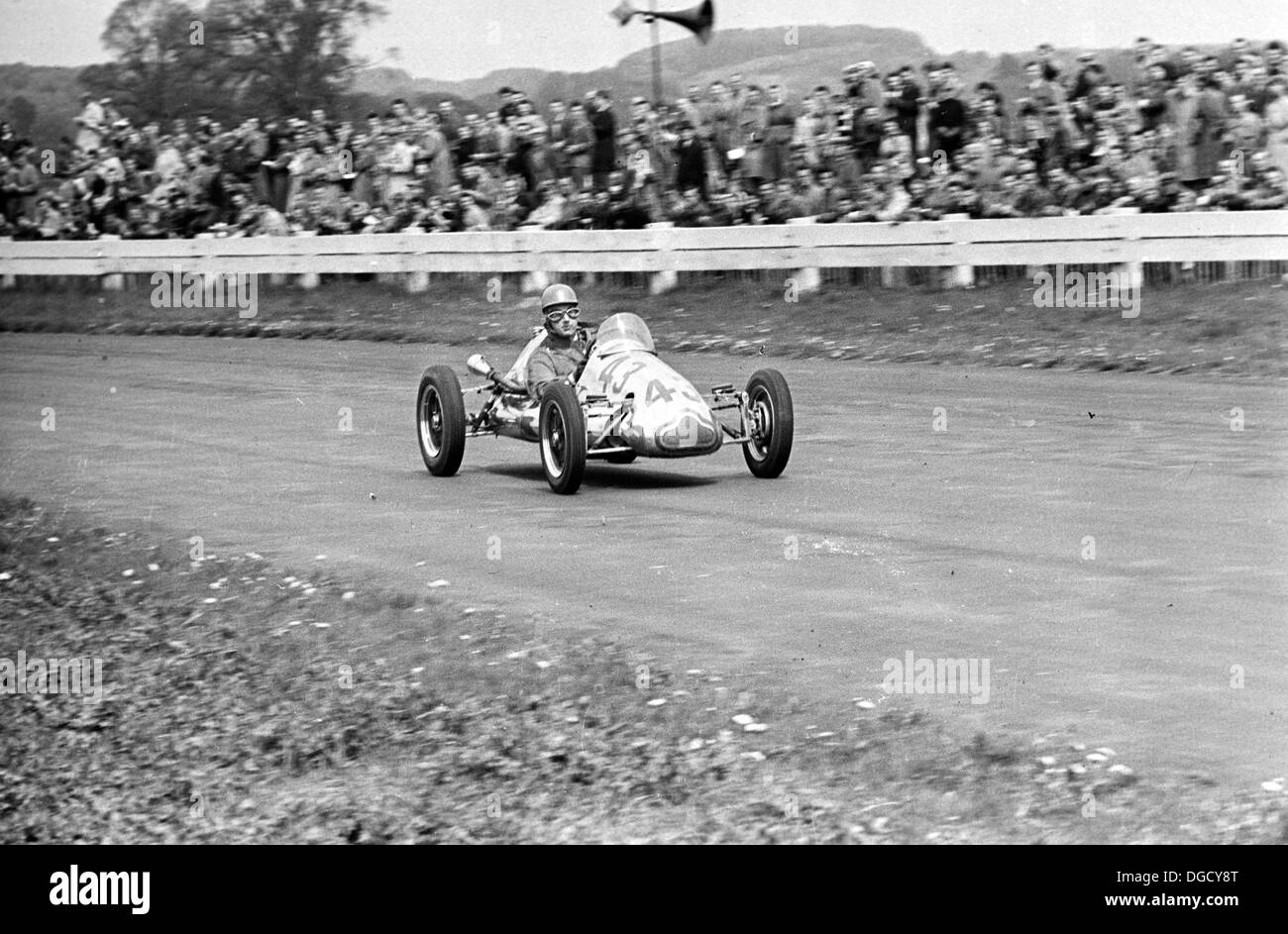 A 500cc Formula 3 Cooper racing on Whit Monday at Goodwood , England 1951. Stock Photo
