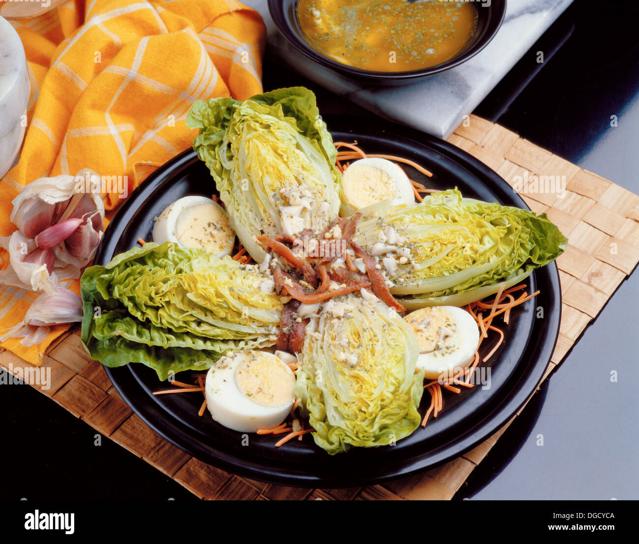 Lettuce hearts in Mediterranean style Stock Photo Alamy