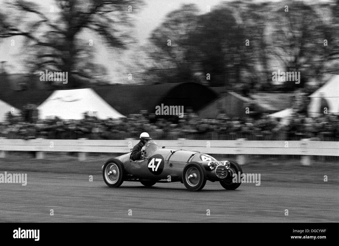 An HRG racing at Goodwood, England, Easter 1951. Stock Photo