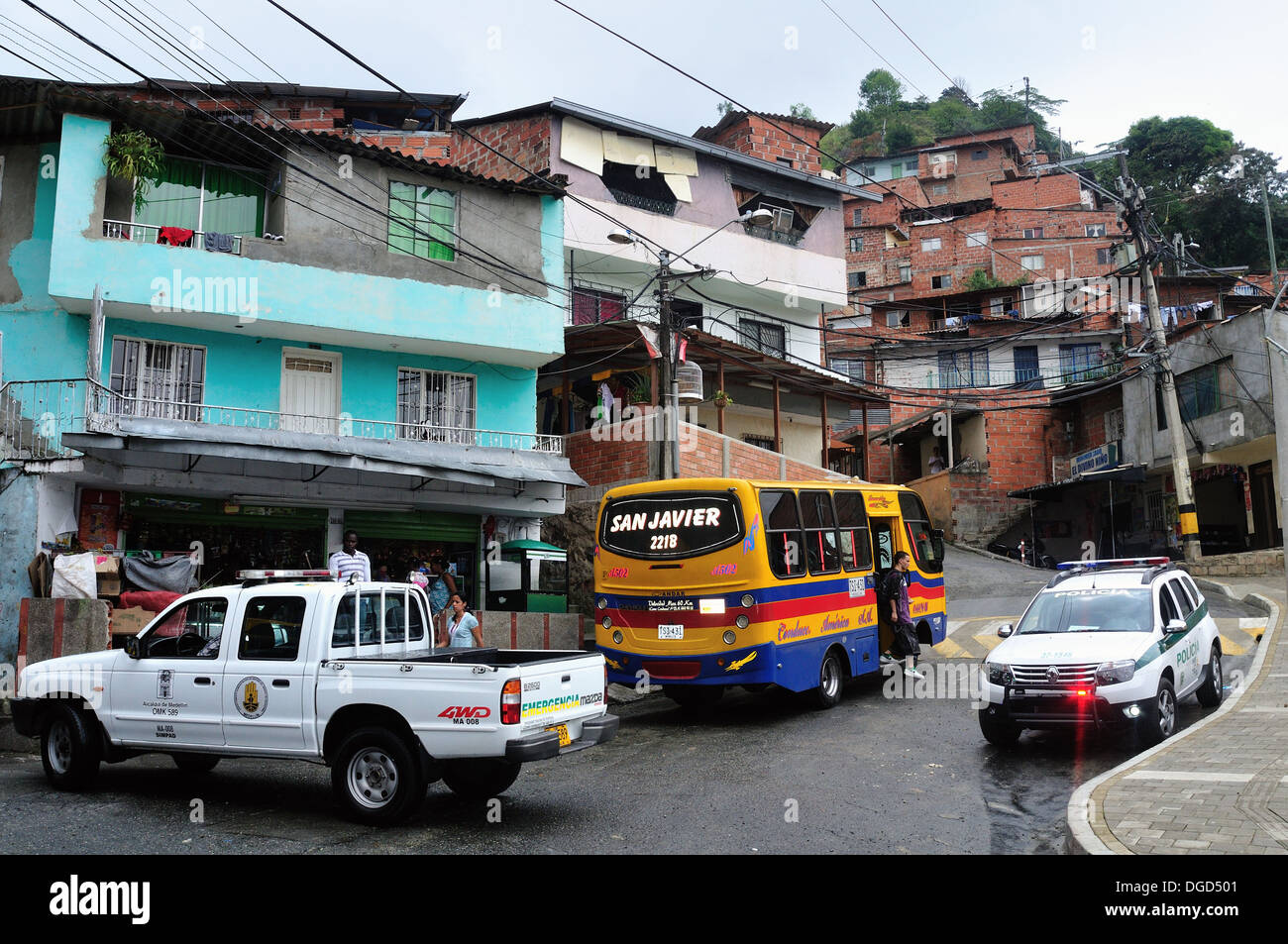 COMUNA 13 - 20 de Julio district in MEDELLIN .Department of Antioquia. COLOMBIA Stock Photo