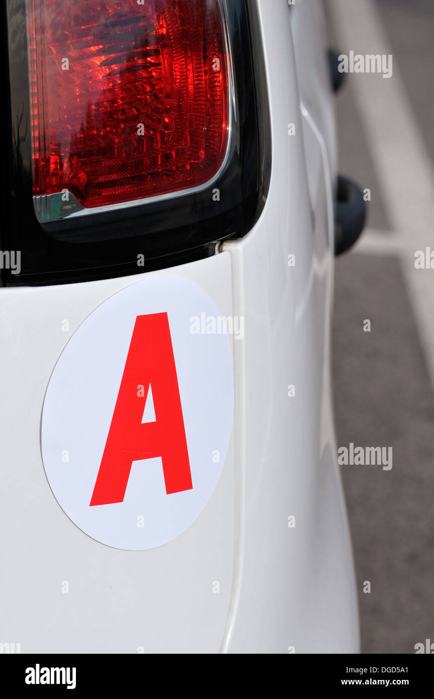 Sign A for new driver Stock Photo - Alamy