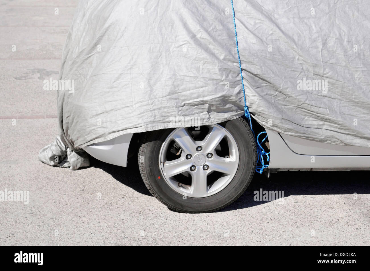 car parked under cover Stock Photo