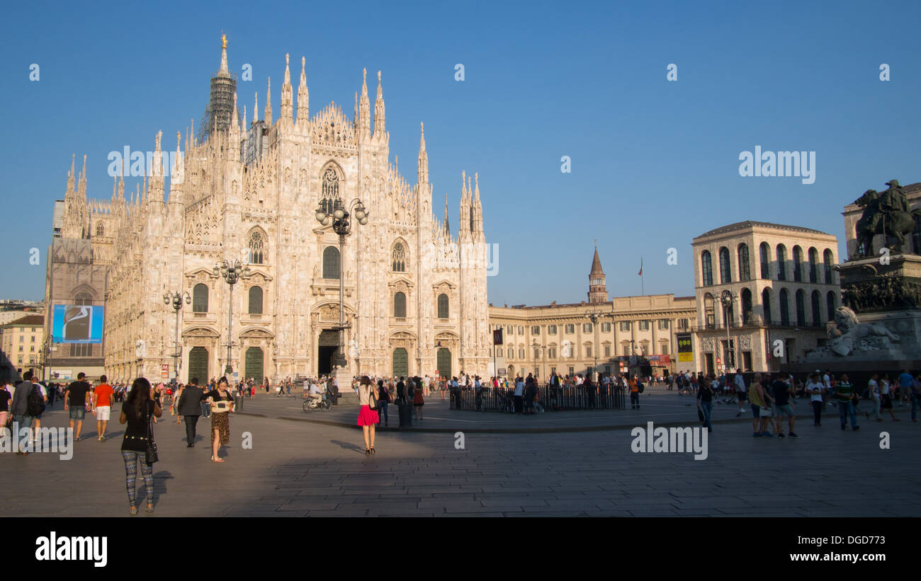 Milan Duomo/Cathedral in Piazza del Duomo, Milan, Lombardy, Italy Stock Photo