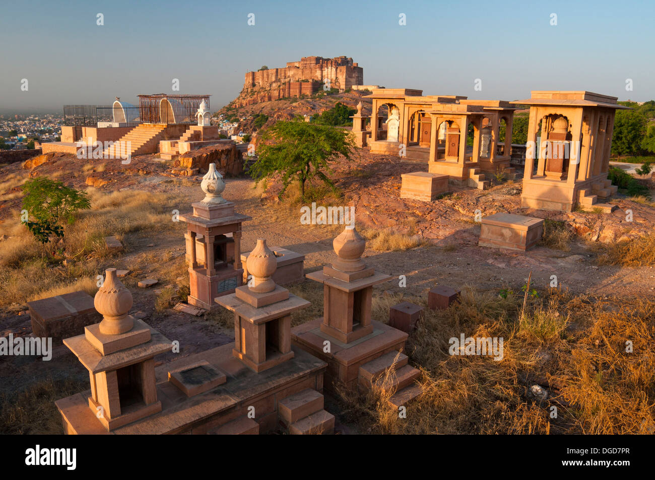 Jaswant Thada with Mehrangarh Fort in Background, Jodhpur, Rajasthan, India  Stock Photo - Alamy