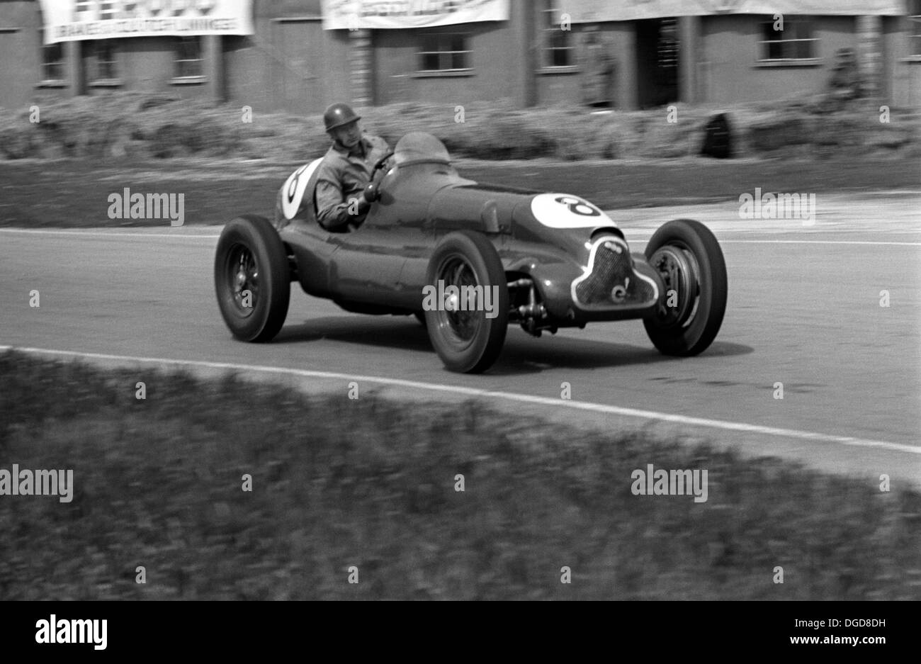 An ERA competing in the Festival of Britain Trophy race at Goodwood, England 1951. Stock Photo