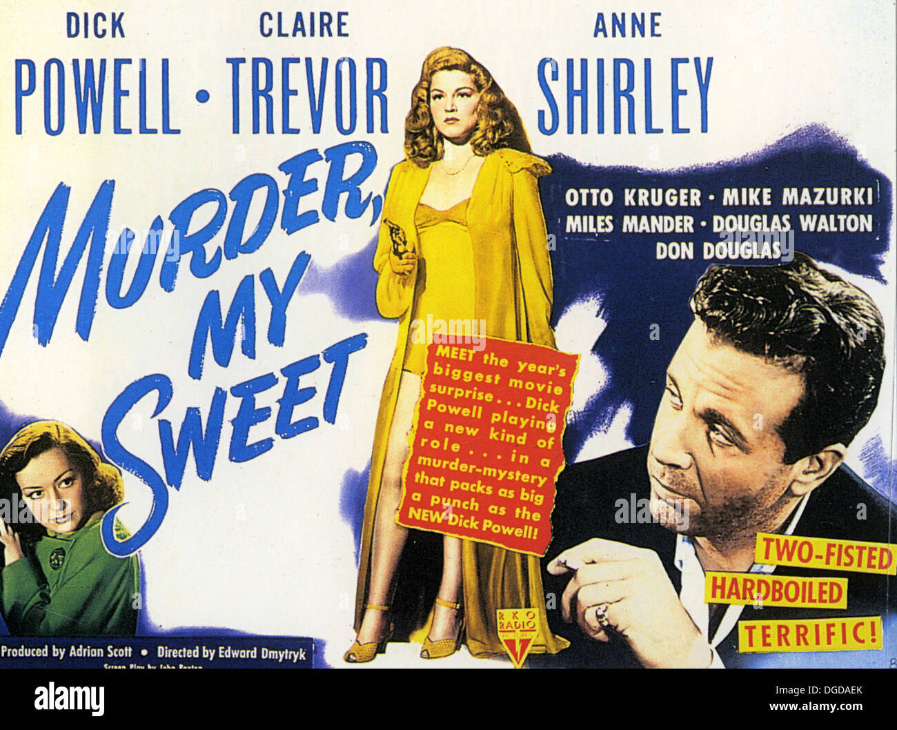 MURDER MY SWEET Poster for 1944 RKO Radio Pictures film with Dick ...