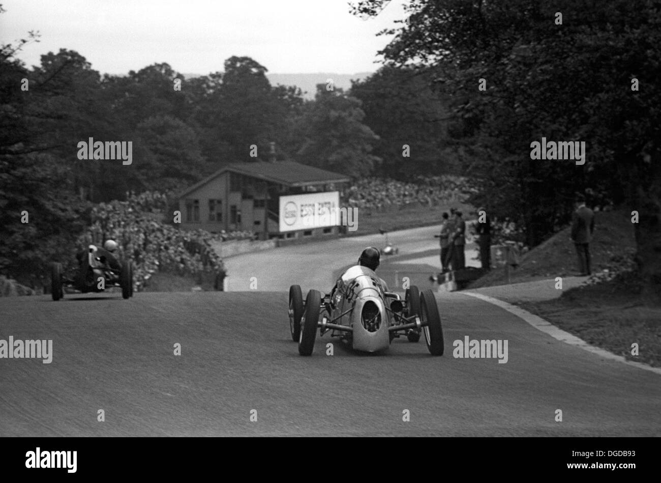 500cc Formula 3 cars racing out of The Glade at Crystal Palace, England, 19th September 1953. Stock Photo