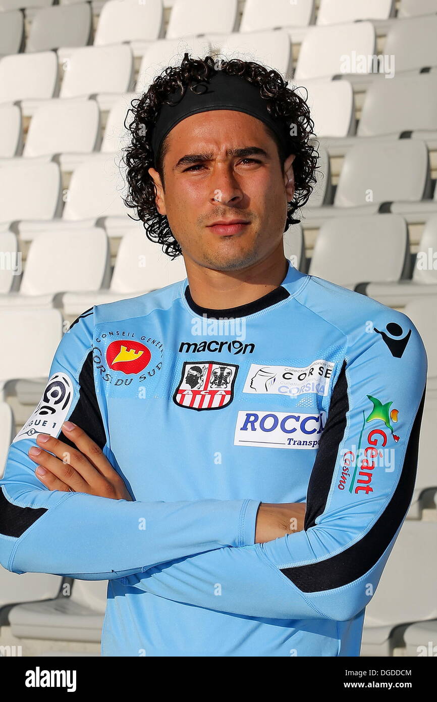Ajaccio Corsica, France. 18th Oct, 2013. French League 1 official team portraits for 2013-14 season. Guillermo OCHOA © Action Plus Sports/Alamy Live News Stock Photo