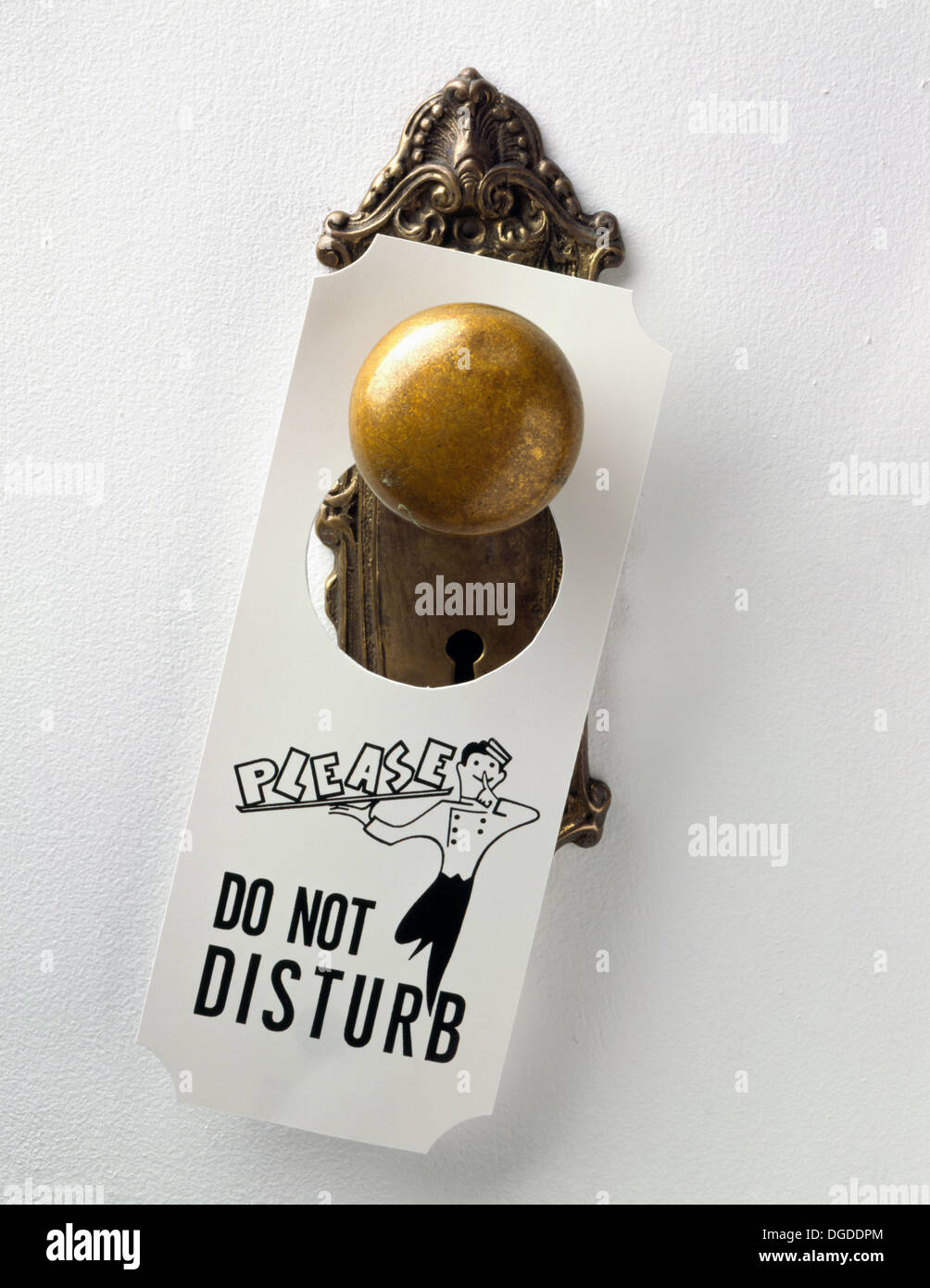 Do Not Disturb Door Sign Stock Photo