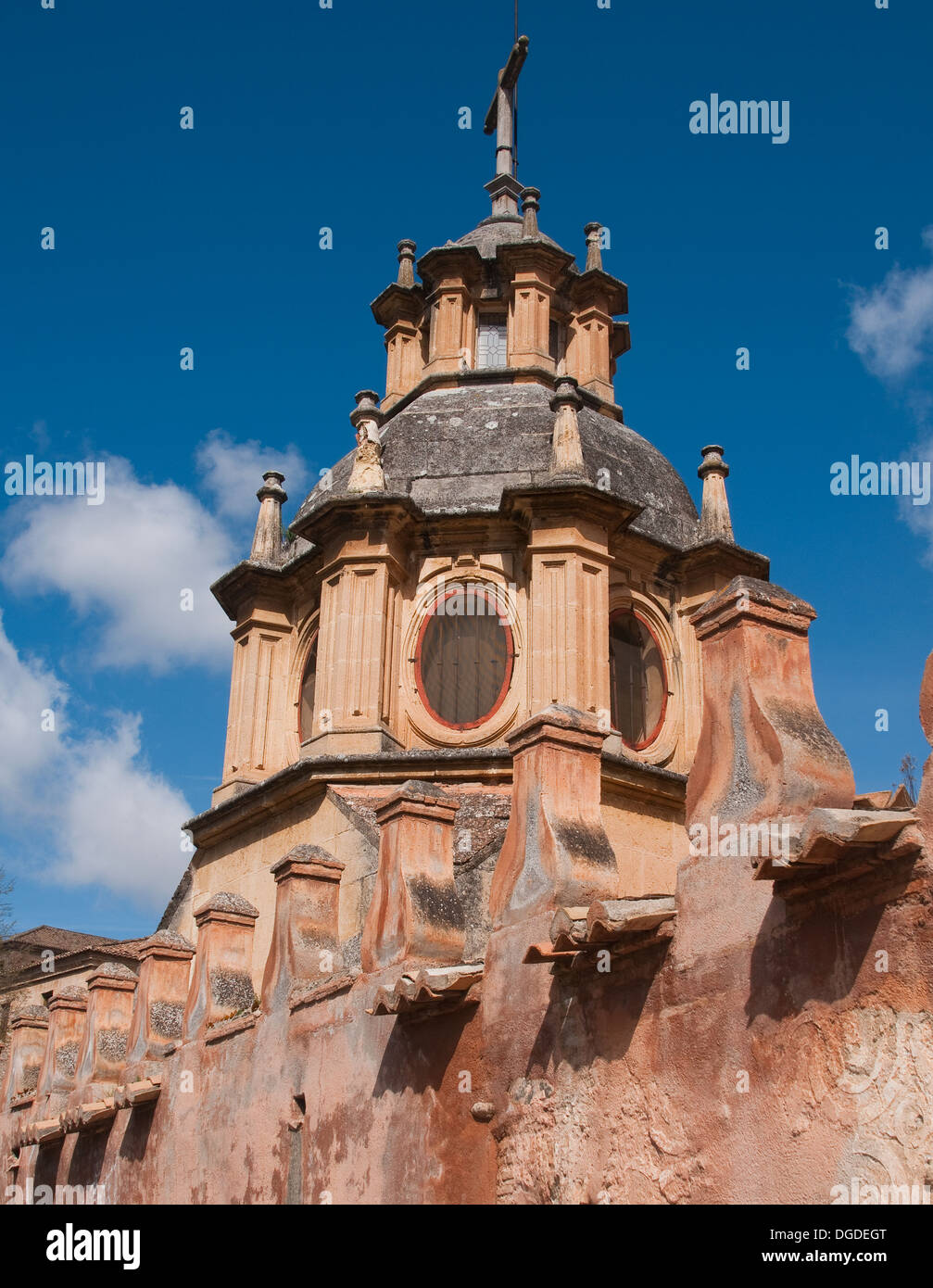 Sacromonte Abbey in Granada (Tower and Dome detail). Spain Stock Photo