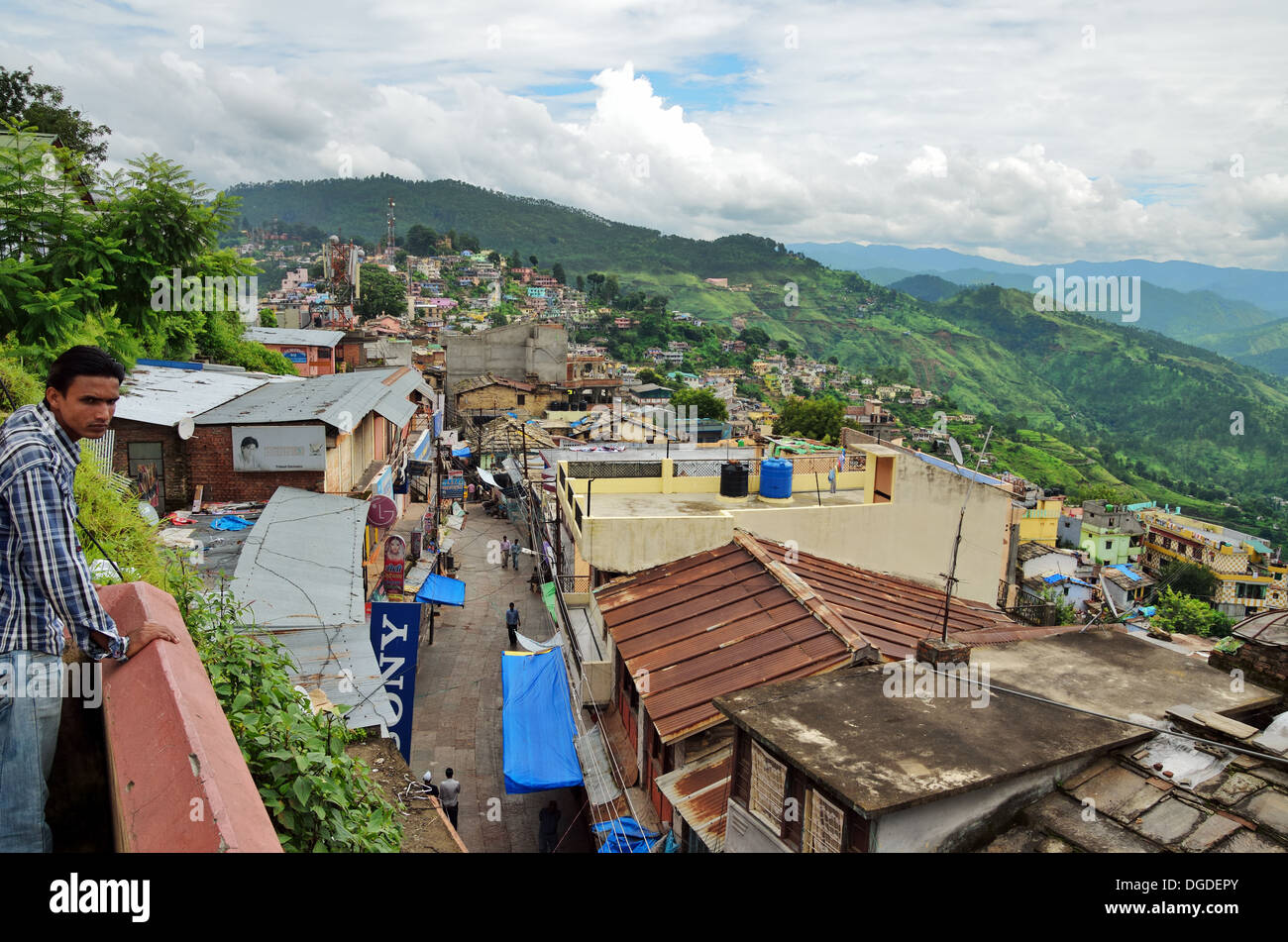 Indian mountain village of Almora, India Stock Photo