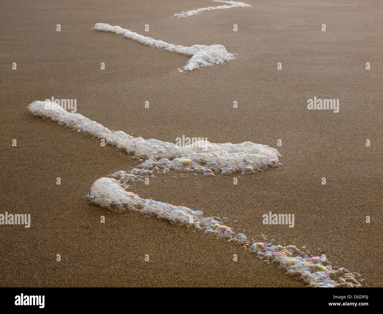 beach foam pattern Stock Photo