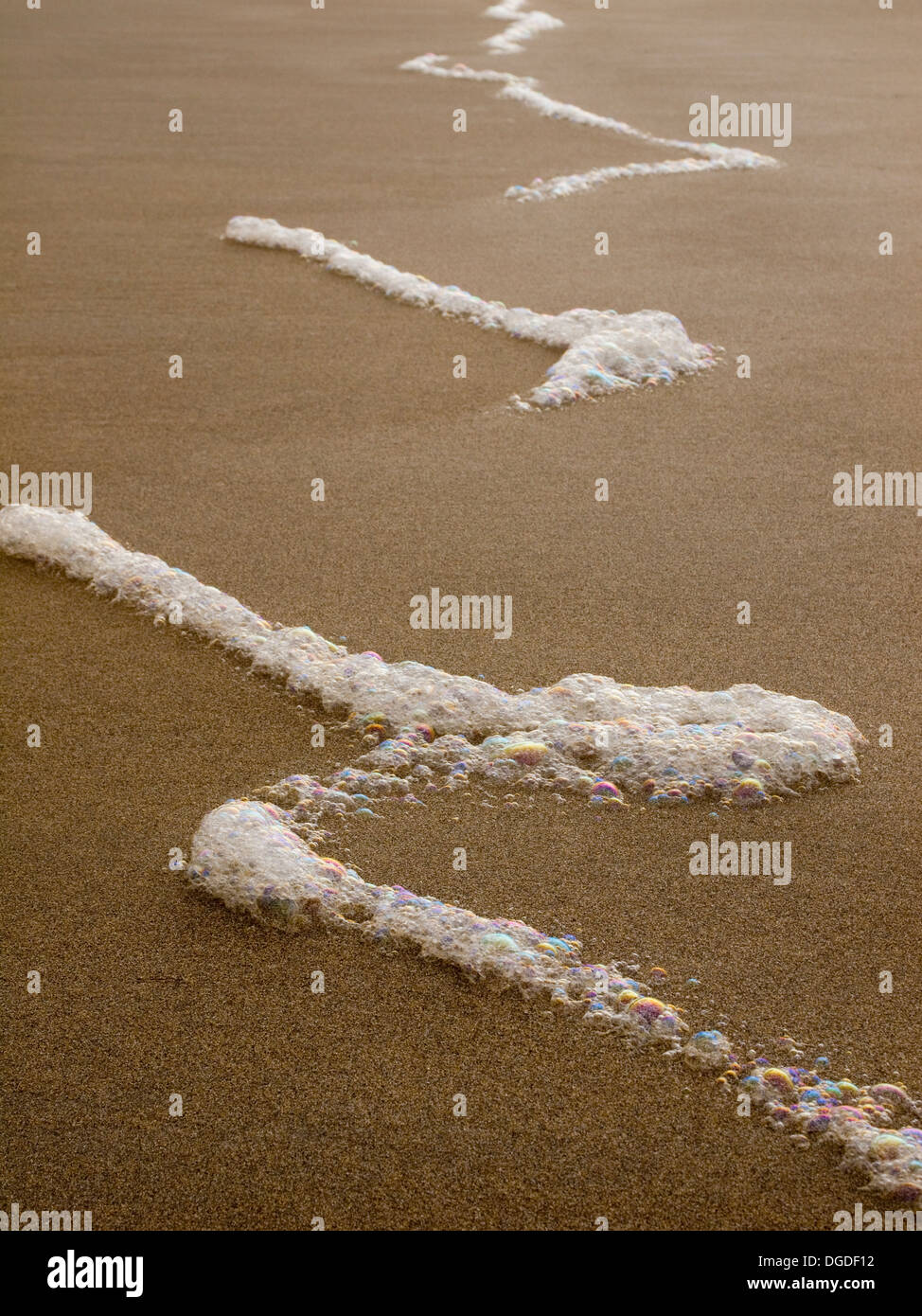 beach foam pattern Stock Photo