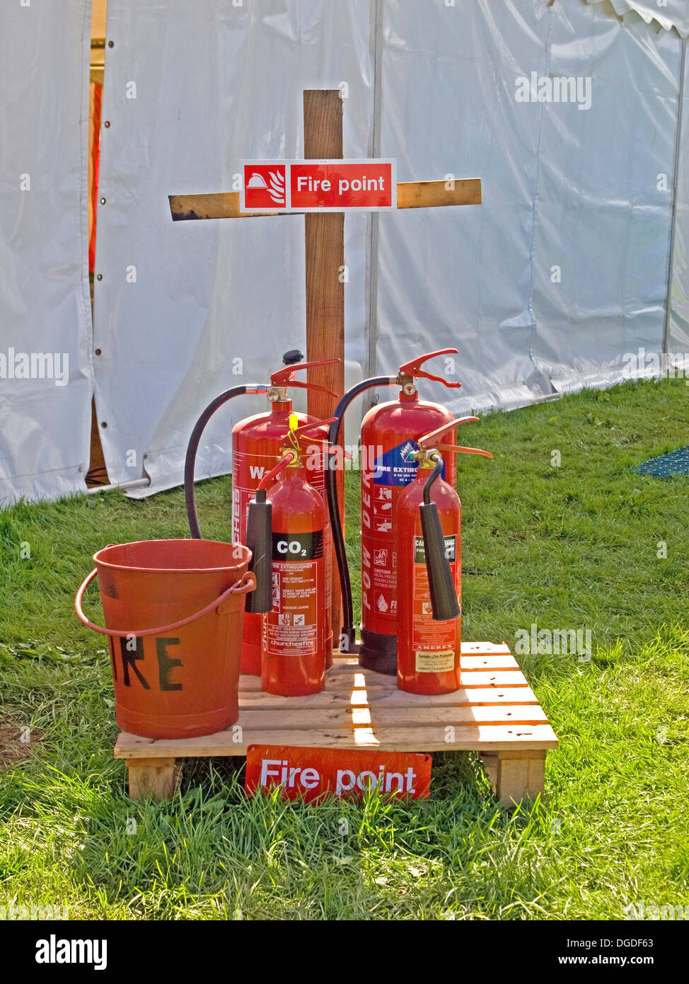 fire point at small country fair Stock Photo