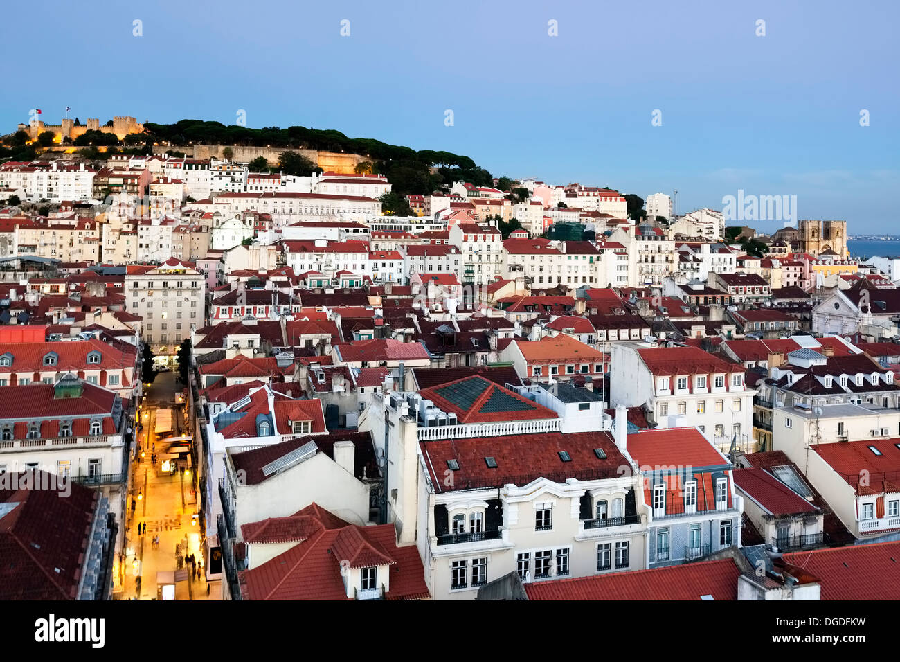 S. Jorge Castle and the Cathedral, Lisbon, Portugal, Europe Stock Photo