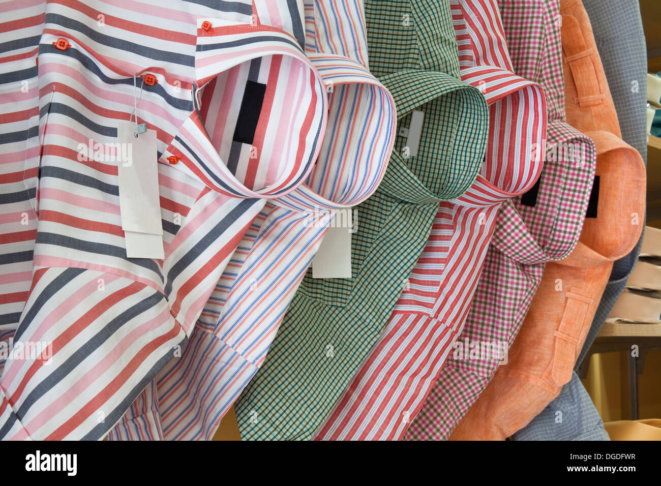 Mens blue shirt on hanger hi-res stock photography and images - Alamy