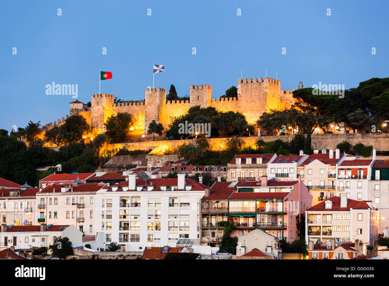 S. Jorge Castle, Lisbon, Portugal, Europe Stock Photo
