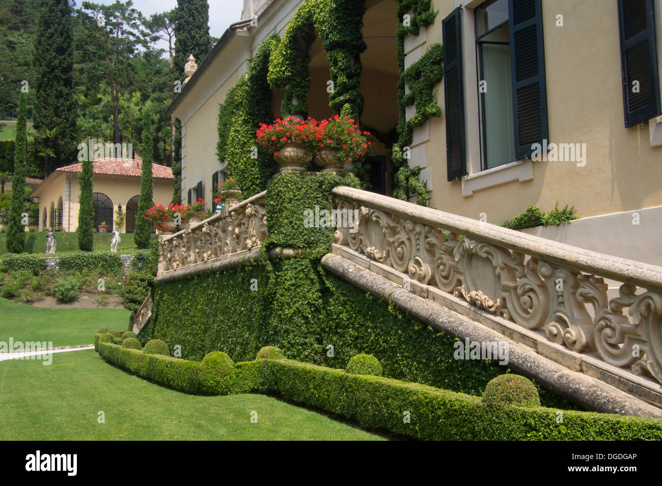 Villa del Balbianello. Lenno, Lake Como, Lombardy, Italy. Film location for James Bond "Casino Royale" & Star Wars episode II Stock Photo