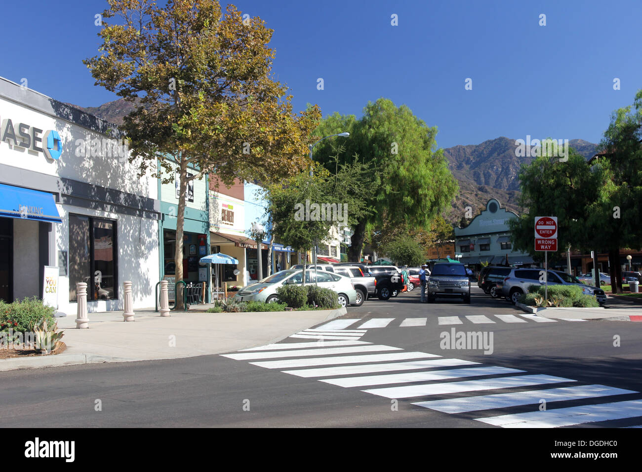Downtown Sierra Madre, California Stock Photo