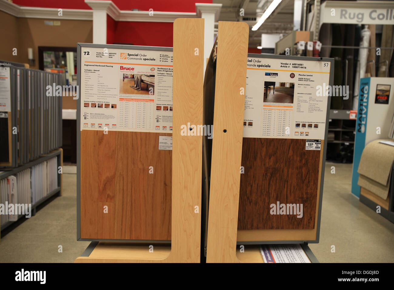 Hardwood And Laminate Flooring Samples On Display In The Home