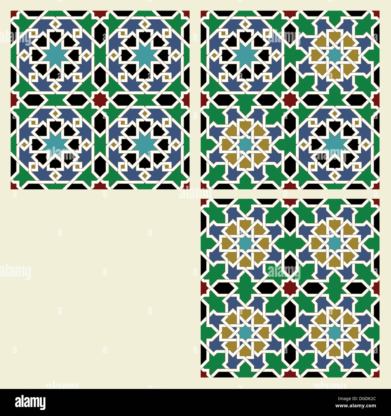 Set of Arabic Seamless Patterns Stock Photo - Alamy